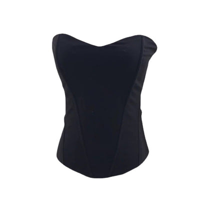 Shapewear Fishbone Corset Women's Vest |Sculpted Strapless Corset Top – Black