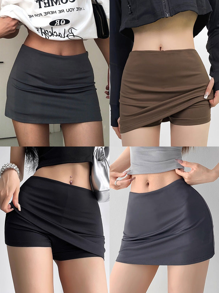 Chic Bodycon Mini Skirt with Built-In Shorts